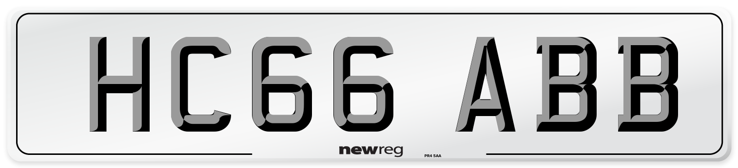HC66 ABB Number Plate from New Reg